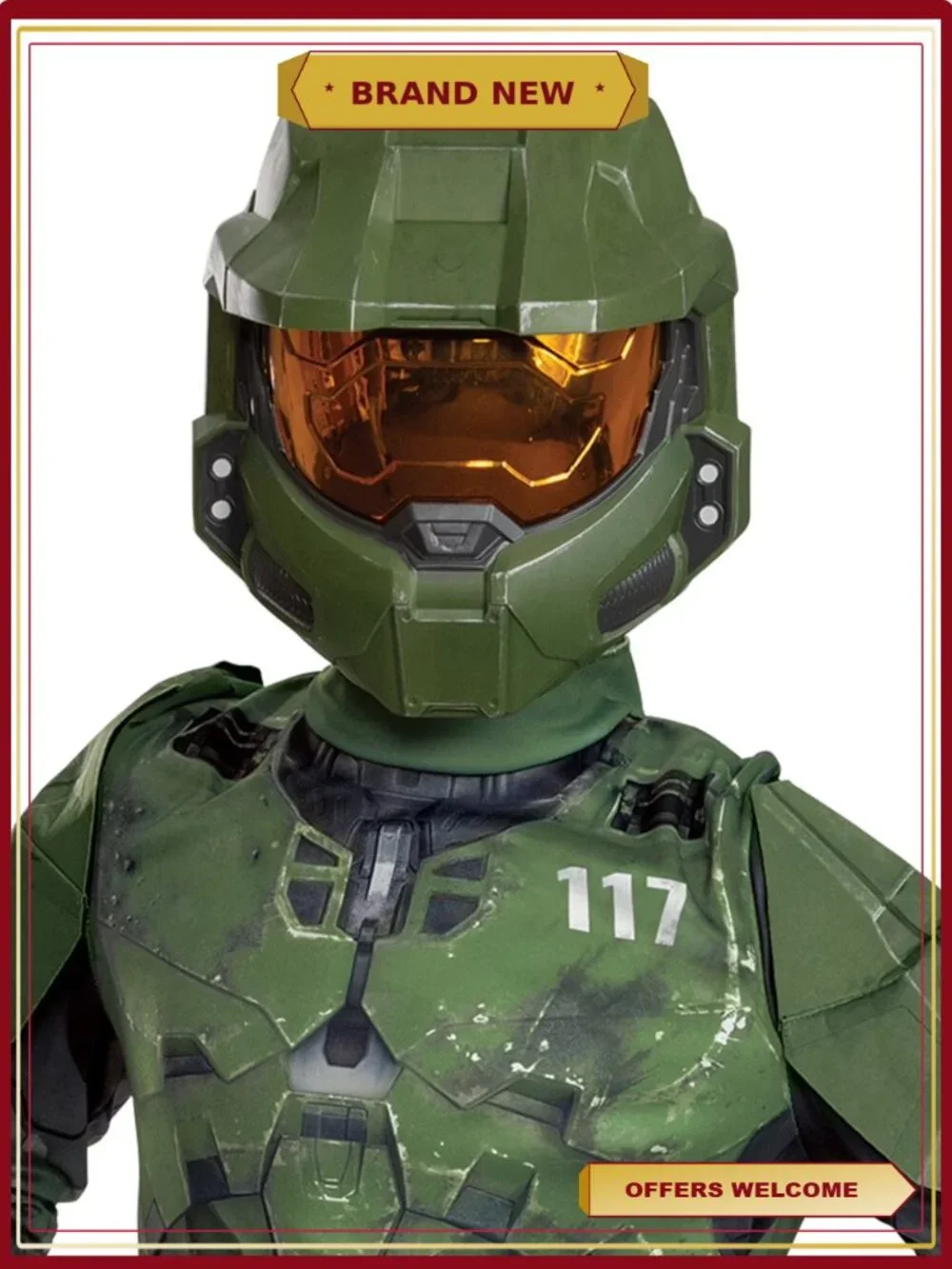 Halo Master Chief Boys Costume Jumpsuit with Mask Size S